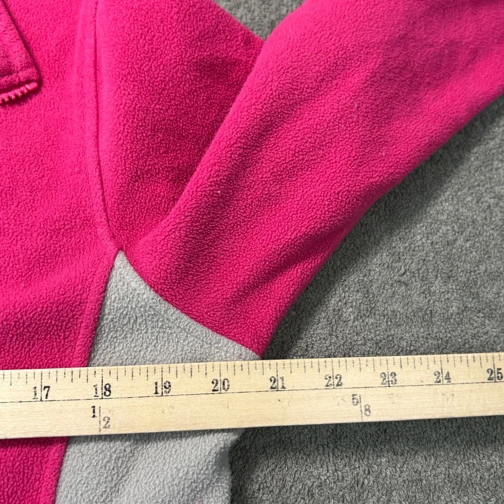 The North Face Fleece Jacket Girls XL Pink Full Zip Mock Neck Outdoor Active